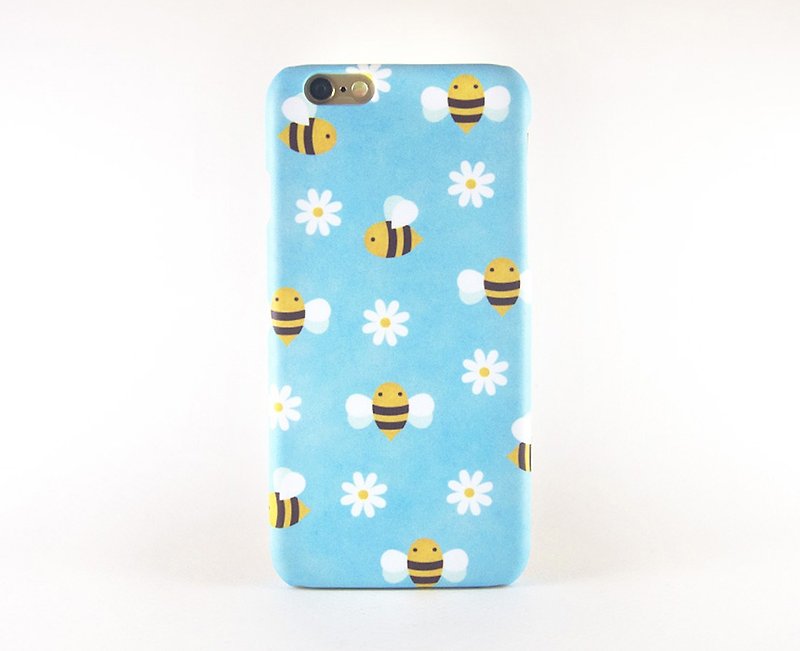 Bees and Daisies iPhone case 手機殼 เคสดอกเดซี่ - Phone Cases - Plastic Yellow