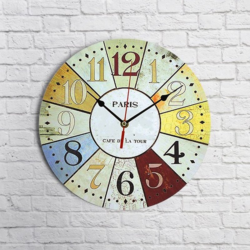 [UrbanStyle] Paris cafe veneer wall clock SKU BP2-WLDC3-sk - นาฬิกา - ไม้ 
