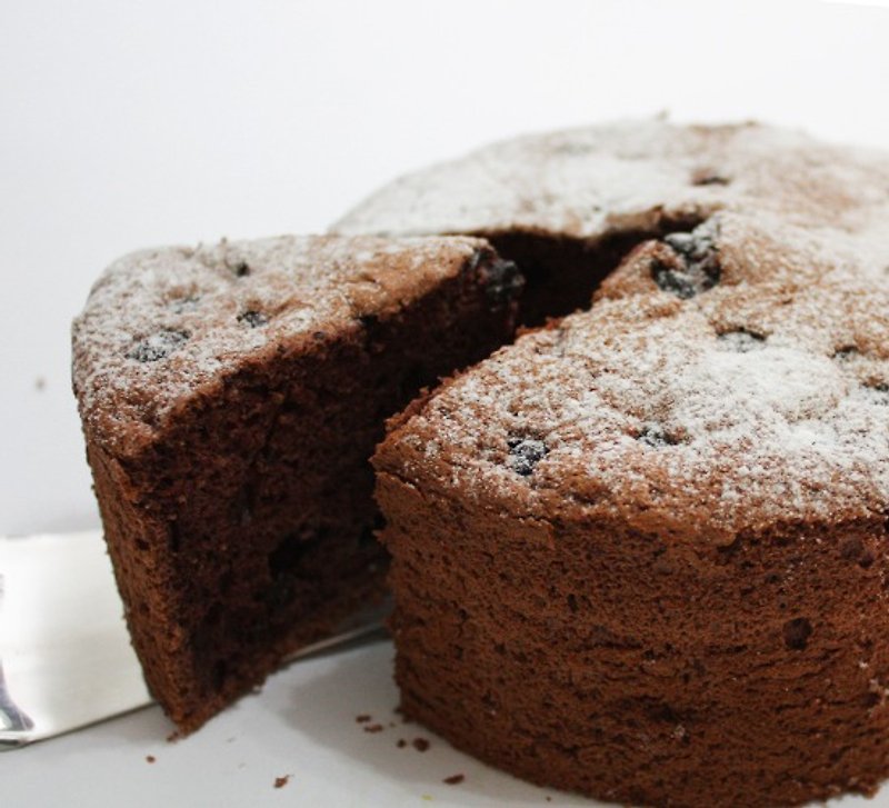 Sweet Chocolate Bean Chiffon Cake - Cake & Desserts - Fresh Ingredients Brown