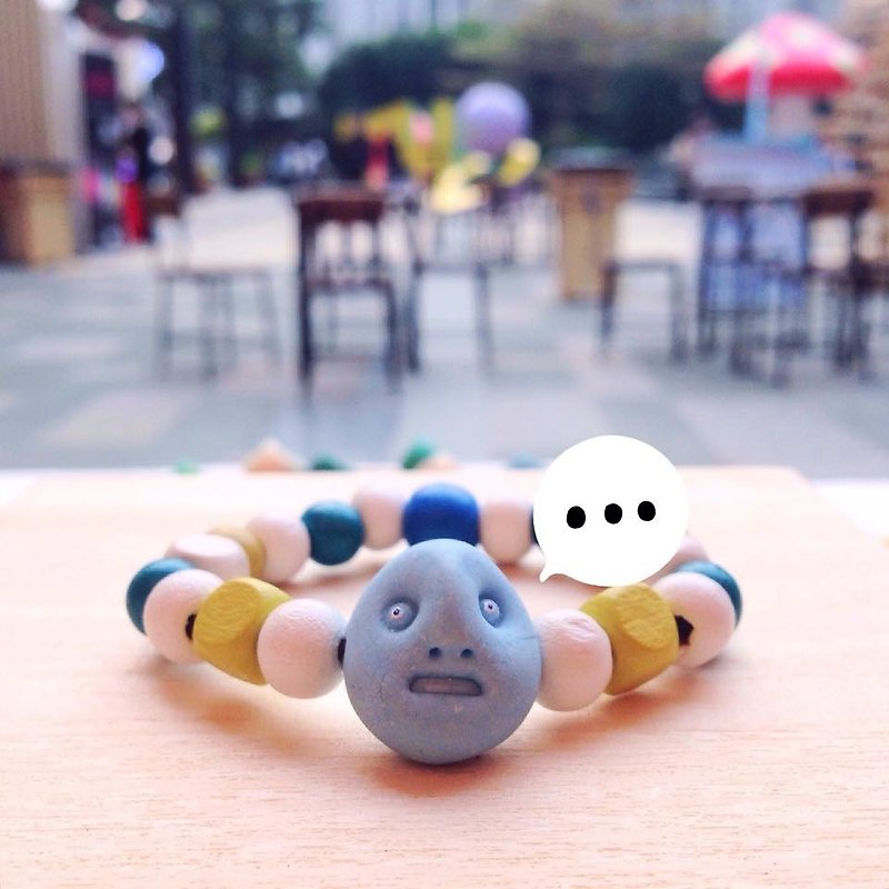 Shockedmonster bracelet (rubber band type) - Bracelets - Clay Multicolor