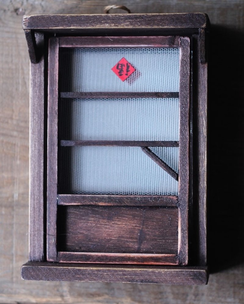 Old wooden door mirror screens - ของวางตกแต่ง - ไม้ สีนำ้ตาล