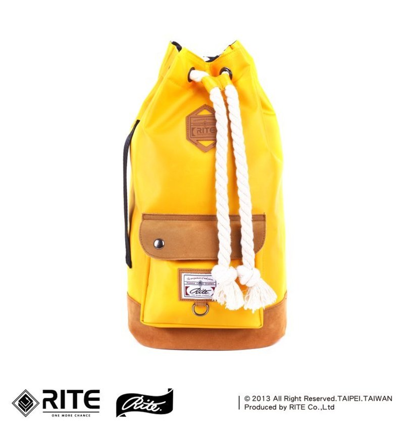 RITE Boxing Bag｜拳擊小背包-亮黃｜ - กระเป๋าแมสเซนเจอร์ - วัสดุอื่นๆ สีเหลือง