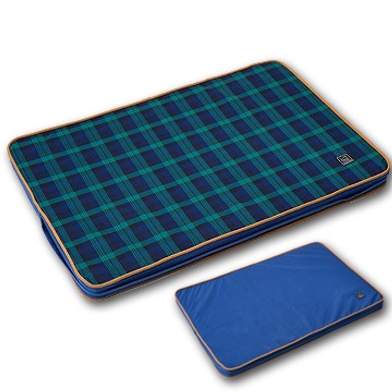 "Lifeapp" Pet pressure relief mattress L (Blue Plaid) suitable for large dogs, long-term care, elderly dogs W110 x D70 x H5cm - ที่นอนสัตว์ - วัสดุอื่นๆ หลากหลายสี