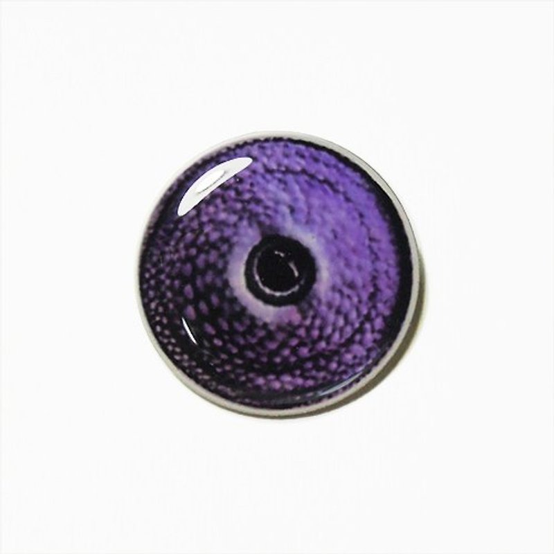 Eyeball Pin / Chameleon / Purple - Brooches - Plastic Purple