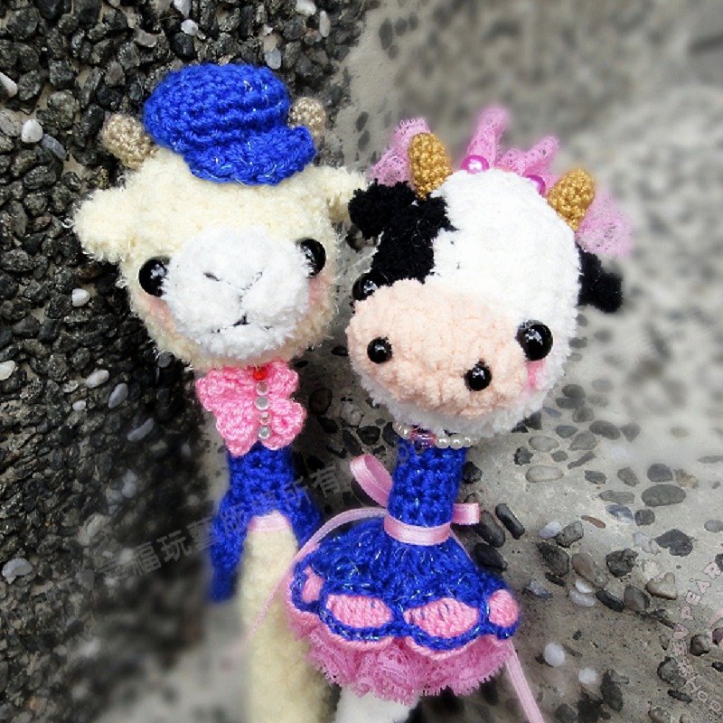 "Hand-made Woolen Yarns" Wedding Series ♥ Zodiac Dresses ♥ Wedding Signature Pen - ตุ๊กตา - วัสดุอื่นๆ หลากหลายสี