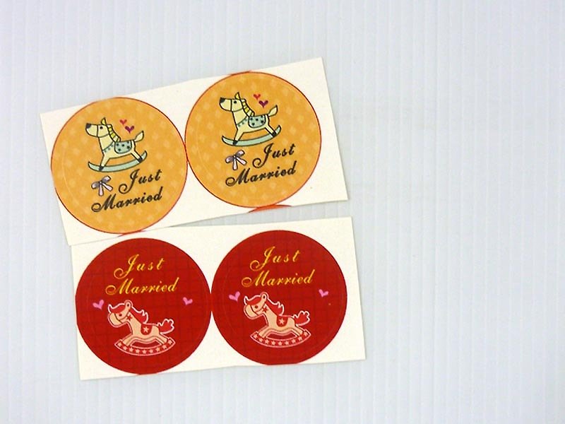 Spot version small horse was small sticker wedding invitations wedding stickers affixed seal round stickers round stickers affixed lace otherwise - Wedding Invitations - Other Materials Red