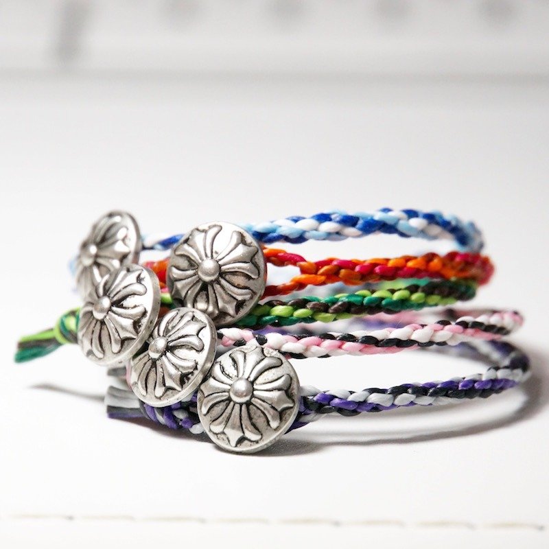 ITS: 859 [knit series Wax line K] section lucky bracelet 20 colors optional. - สร้อยข้อมือ - วัสดุกันนำ้ หลากหลายสี