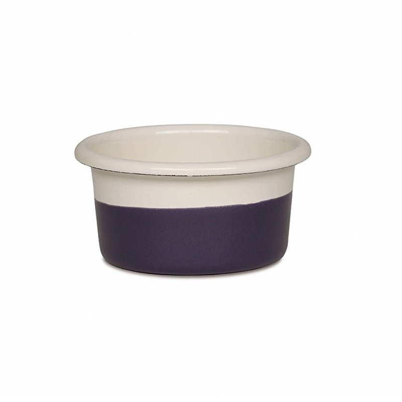 RIESS x Sarah Wiener co-branded enamel muffin cup mold 8*4cm (cream/sweet plum blue)