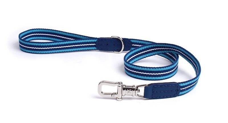 韋斯 [W&S] 彩色繩編牽繩-尺寸L / 藍色 - 項圈/牽繩 - 真皮 藍色