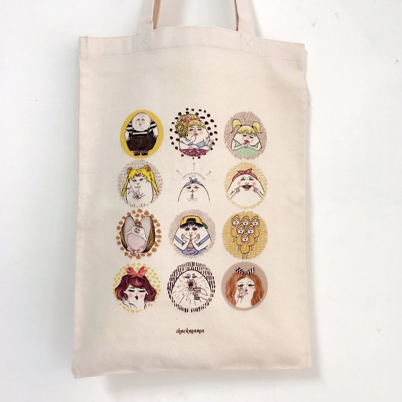 Eggheads crew canvas bag - Messenger Bags & Sling Bags - Cotton & Hemp White