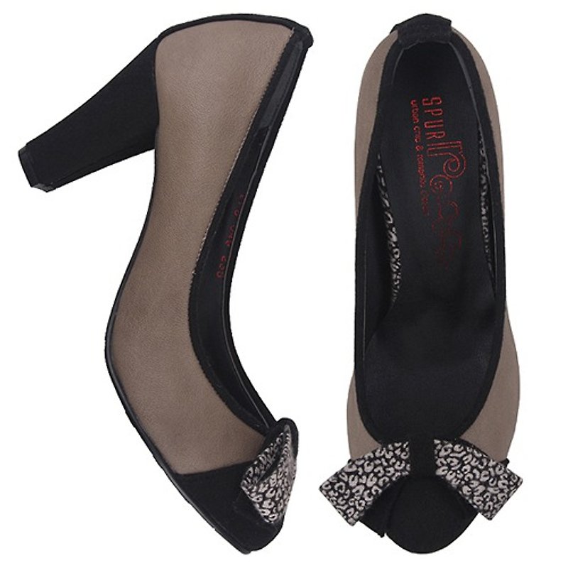 【Korean trend】SPUR Topaz heels EF8049 GRAY - High Heels - Genuine Leather Gray