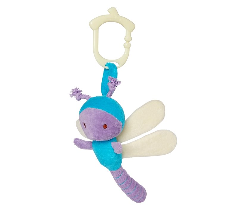 アメリカの MyNatural Clip n Go 吊り人形 - トンボ トンボ - 知育玩具・ぬいぐるみ - コットン・麻 グリーン