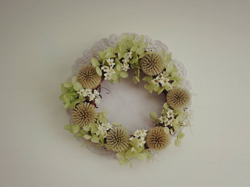 Great mini-dried wreaths - ของวางตกแต่ง - พืช/ดอกไม้ สีเขียว