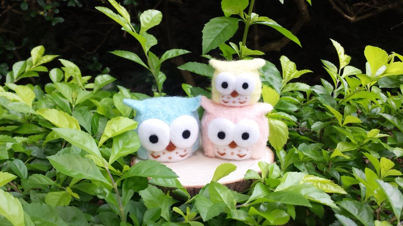 ☆ wool felt owl family ☆ Super League - Stuffed Dolls & Figurines - Wool Multicolor