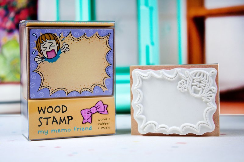 Memo stamp - angry - Stamps & Stamp Pads - Wood 
