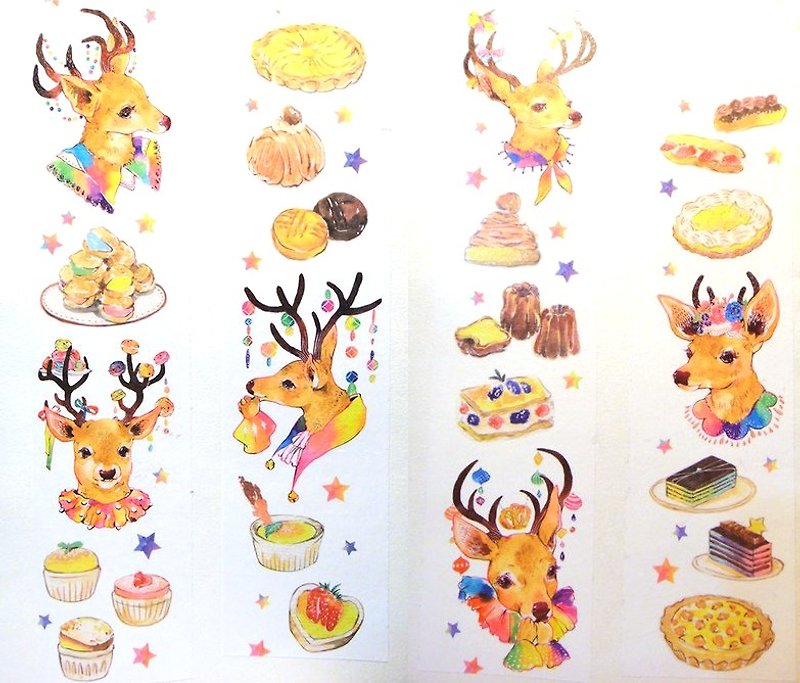 Dessert Deer デザート シカ 海外再刷販売 限量供应 - マスキングテープ - 紙 多色