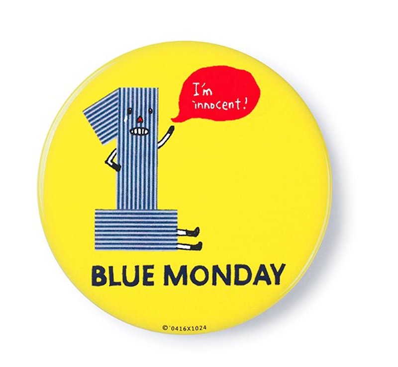 Blue monday／徽章 - 襟章/徽章 - 其他金屬 黃色