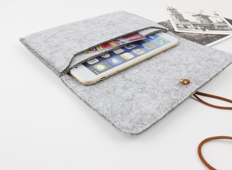 オリジナル ケース iPhone 13 Pro Max Google Phone Case Mobile Phone Bag-100L - スマホケース - その他の素材 グレー