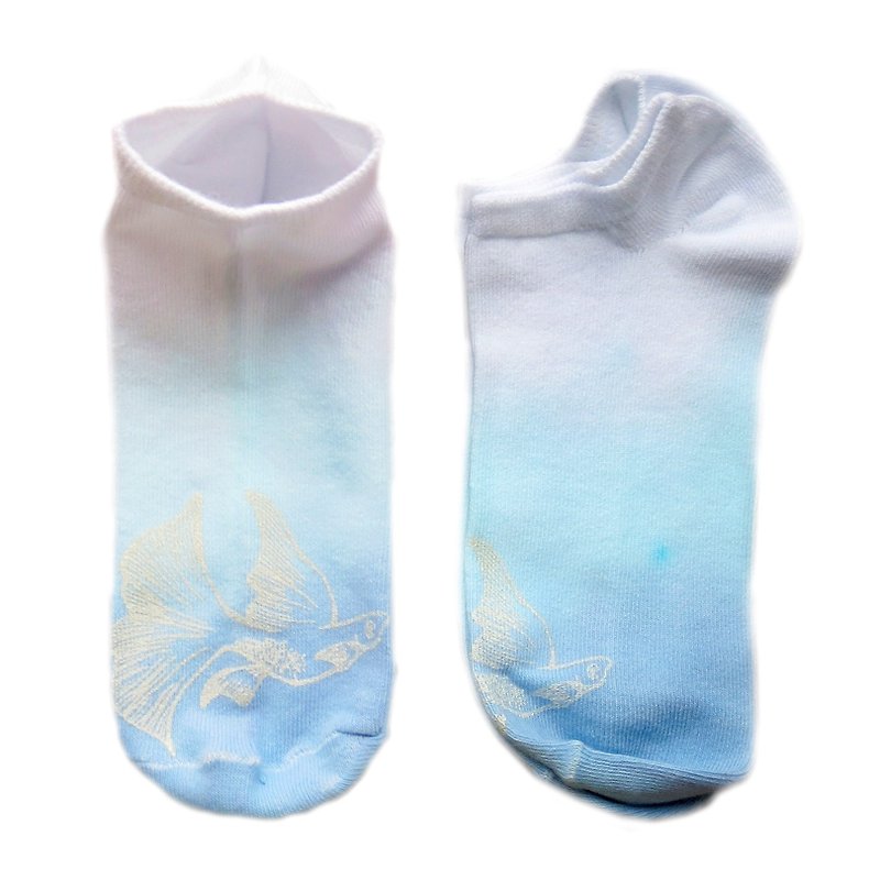 gradation sox 02 - Socks - Cotton & Hemp Blue
