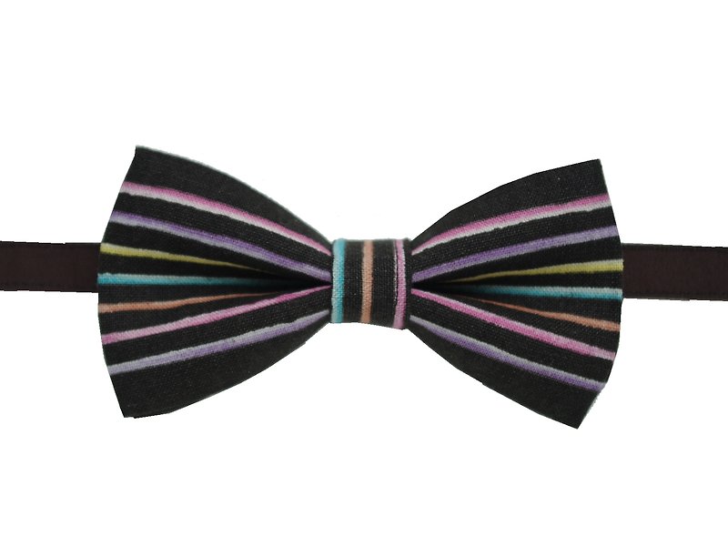 mm chocolate bow tie - เนคไท/ที่หนีบเนคไท - ผ้าฝ้าย/ผ้าลินิน สีนำ้ตาล