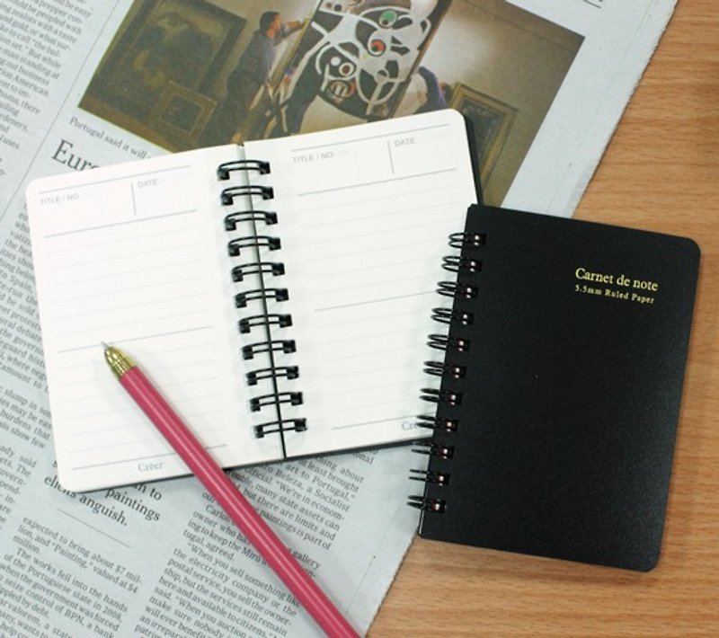 [Creer] 100K double coil horizontal notebook (50 photos) - Notebooks & Journals - Paper Black