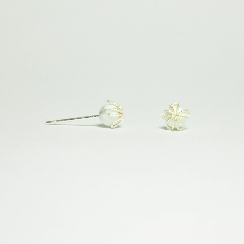 ∥Cheng Jewelry∥ net yard beautiful things honest discourse proluta white fungus needle - Earrings & Clip-ons - Gemstone White