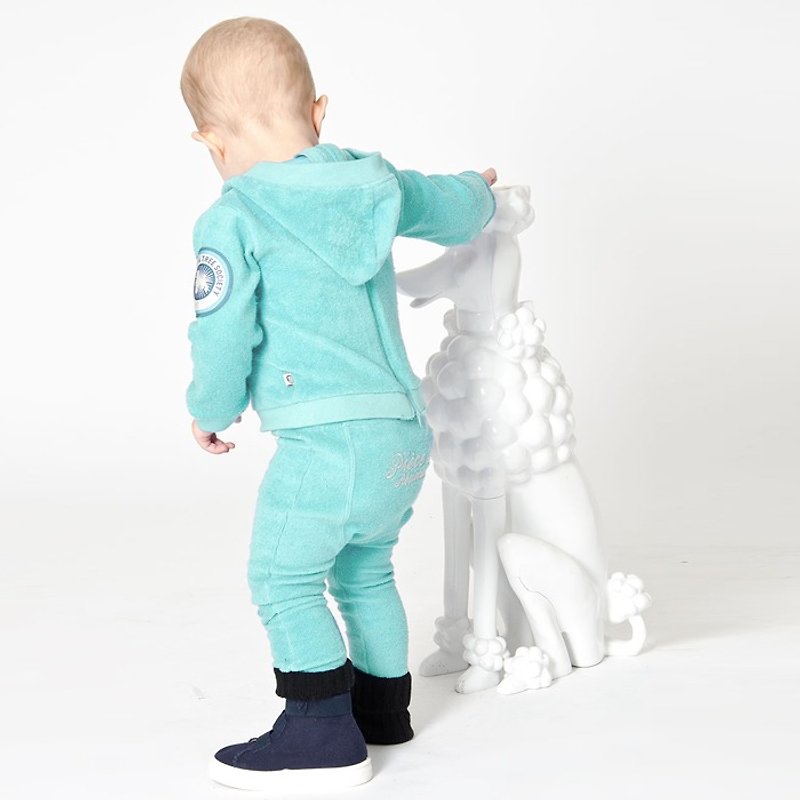 [Lovelybaby Nordic children's clothing] Swedish organic cotton bag fart pants 4M to 3 years old lake green - Onesies - Cotton & Hemp Green