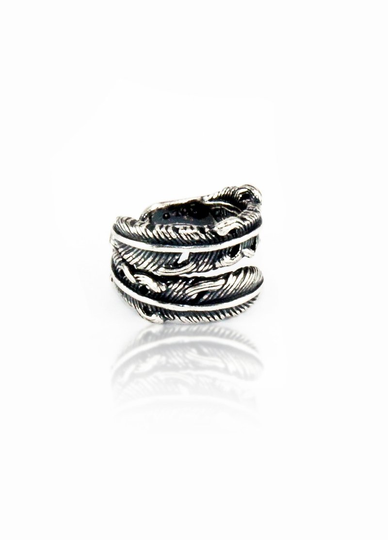 Solo Accessories ancient silver ring feather jewelry / celebrate the opening of trade deals on a comprehensive free shipping - General Rings - Other Metals Gray