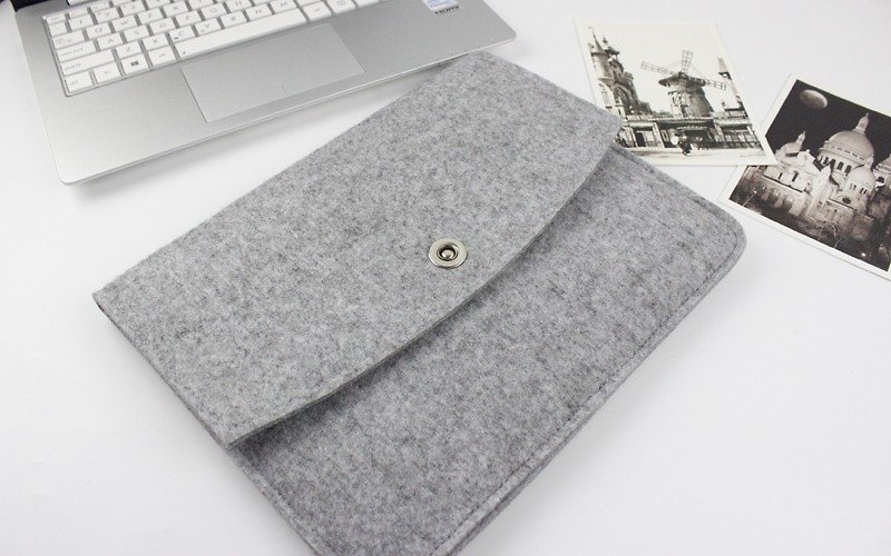 Original handmade light gray blankets Apple computer protective cover blankets 12 inch laptop bag Macbook 12 "(can be tailored) - ZMY004LG12A - Tablet & Laptop Cases - Other Materials 
