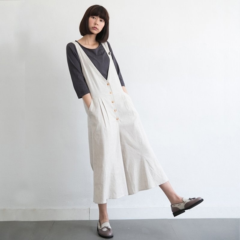 [Children] Xu Xu natural cotton sleeveless jumpsuit trousers - light - Women's Pants - Other Materials Gray