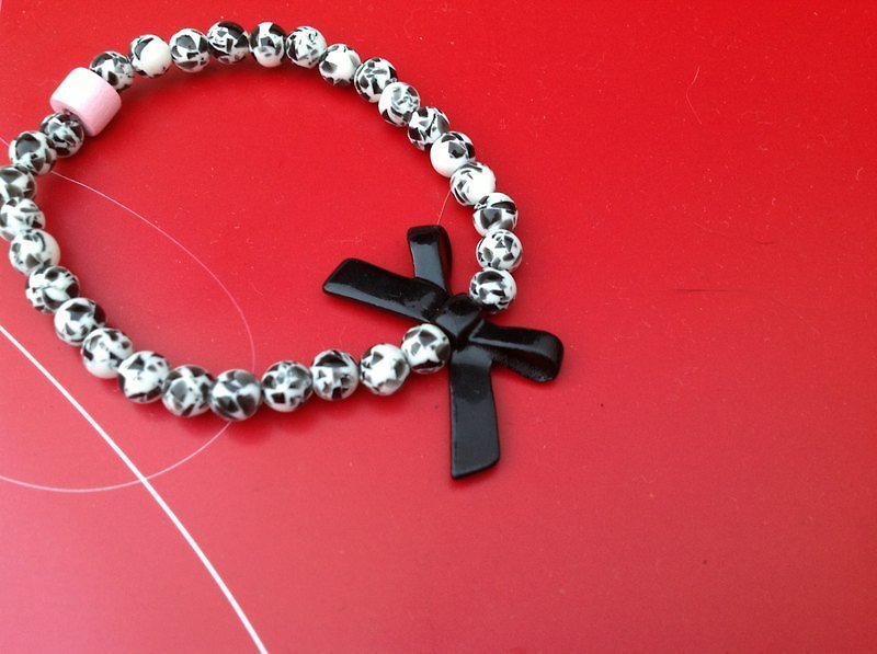 ∞ black metal bracelet bow and immortality of the pas de deux - Bracelets - Other Materials Black