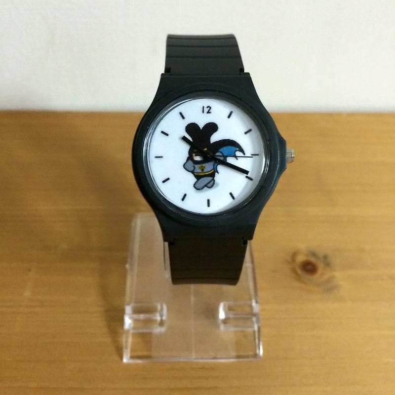 蝙蝠兔 插畫手錶 W0006 - 女裝錶 - 其他金屬 黑色