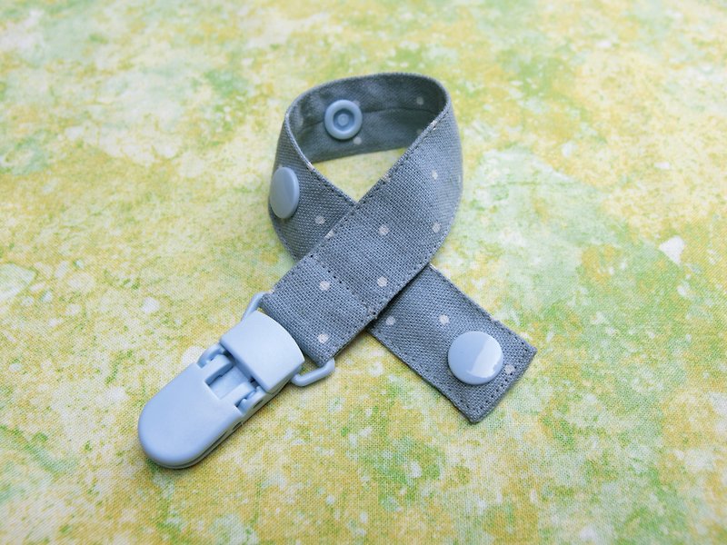 Blue water jade - clip type pacifier chain / toy belt - Bibs - Other Materials Blue