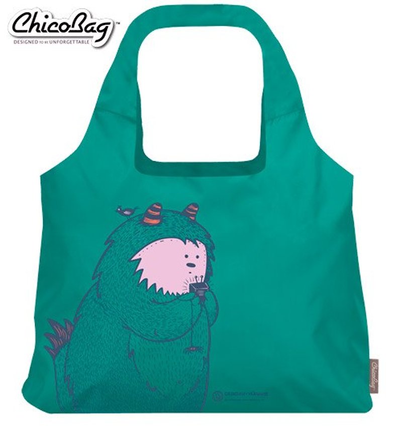 美國 ChicoBag 童話樂活包-怪獸愛TV - กระเป๋าแมสเซนเจอร์ - วัสดุอื่นๆ สีเขียว