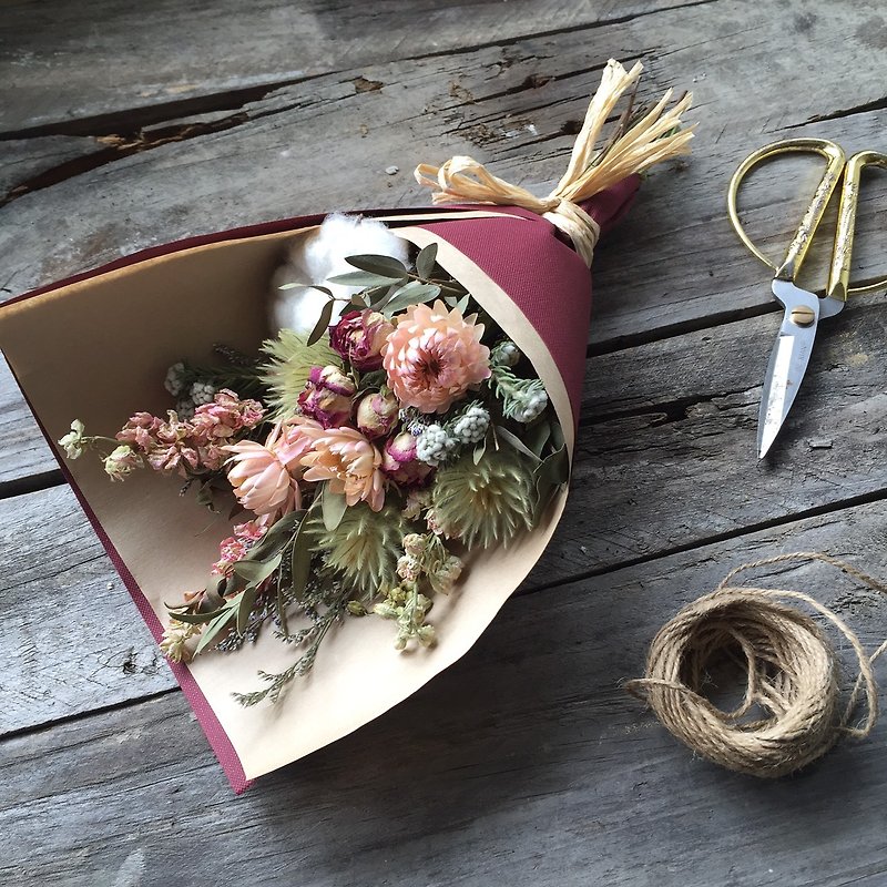 Dear - Small bouquet of dried - Plants - Plants & Flowers Pink