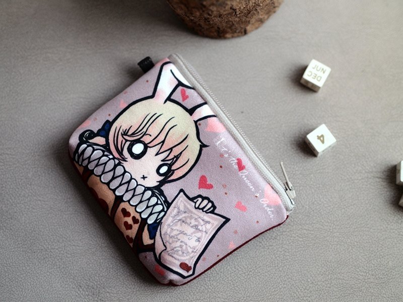 ZoeL * Mezzanine purse * * Homemade Alice Alice White Rabbit edict illustration - Coin Purses - Other Materials Pink