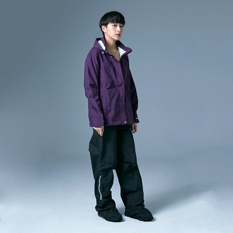 (Sold Out)【MORR】Parvati Women's Raincoat Jacket【Deep Purple】- All Weather Jacket - Umbrellas & Rain Gear - Polyester Black