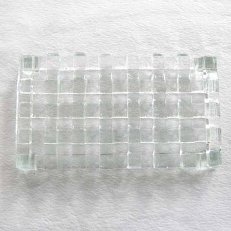 ガラスのせっけんトレー（透明） - 置物 - ガラス ホワイト