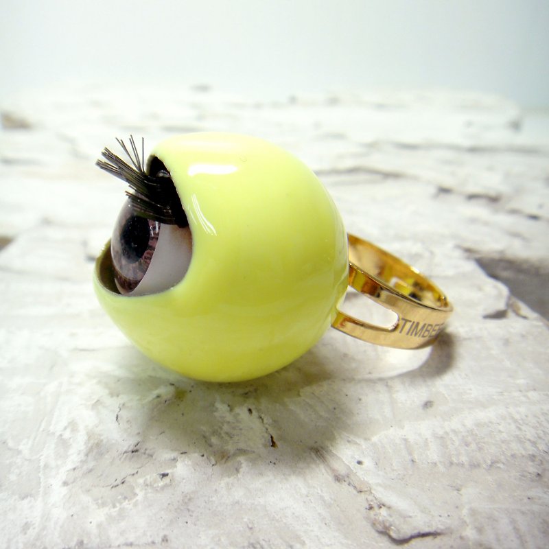 TIMBEE LO 18MM activity eyes ring lemon - General Rings - Paper Yellow