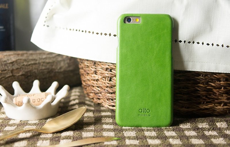 Alto iPhone 6/6S 4.7吋 真皮手機殼背蓋 Original - 萊姆綠_可加購客製文字雷雕 - 手機殼/手機套 - 真皮 綠色