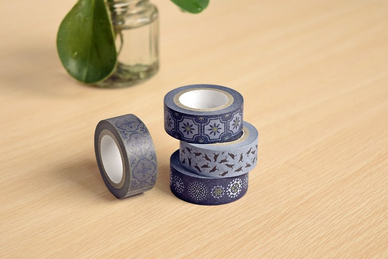 Paper tape / twilight blue into a group - Washi Tape - Paper 
