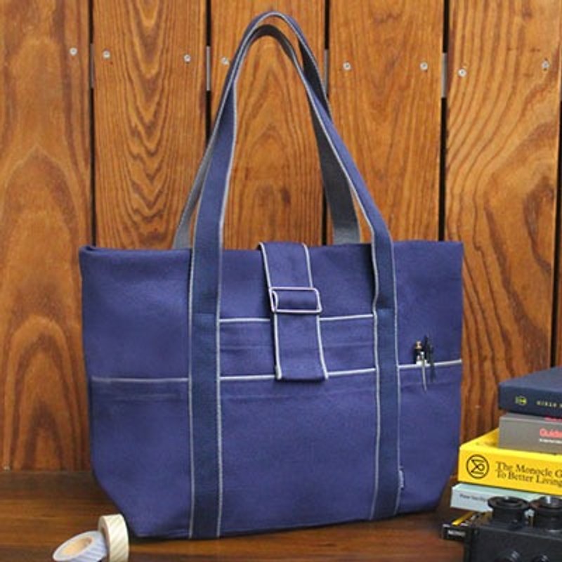 Ultrahard 閱讀作家側背包系列﹣卡夫卡（存在藍） - 手提包/手提袋 - 其他材質 藍色