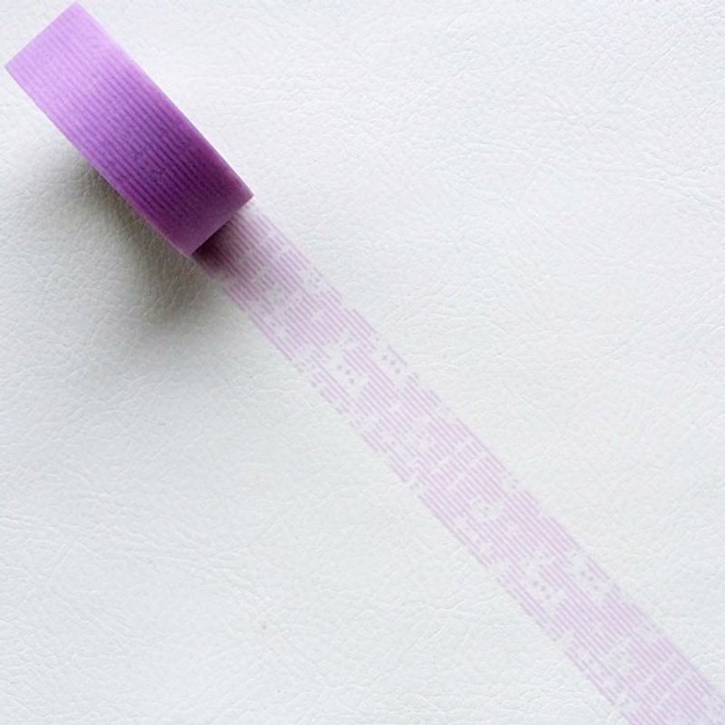 NICHIBAN Petit Joie Mending Tape 花漾膠帶 (PJMD-15S016) - 紙膠帶 - 其他材質 紫色