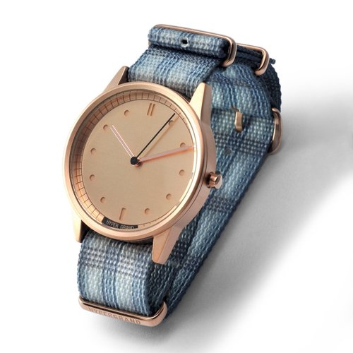 HYPERGRAND - 01 Basic Series - FULTON Fulton Grey Plaid Watch (Rose Gold)