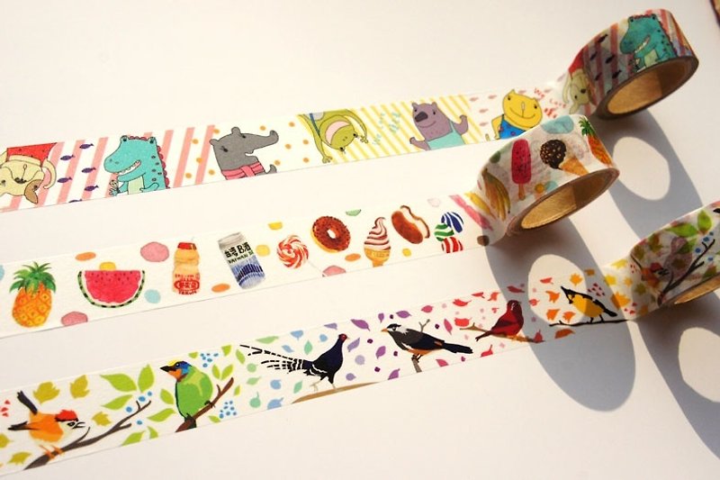 針線球 和紙膠帶(三個一組) - Washi Tape - Paper Multicolor