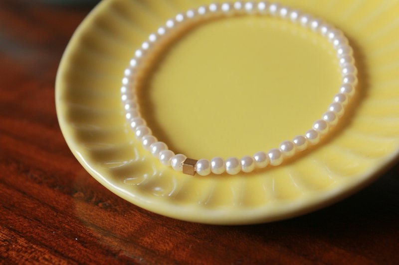 ◆hippie◆ Classic Vintage Faux Pearl Beaded Bracelet - Bracelets - Other Materials White
