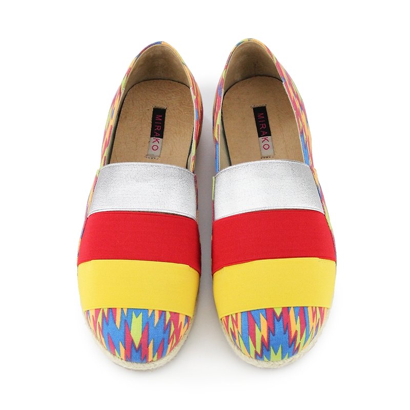 Mango Frappuccino W1047 - Women's Oxford Shoes - Cotton & Hemp Multicolor