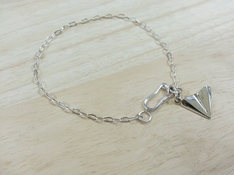 Sterling Silver Paper Airplane Bracelet - Bracelets - Other Metals Gray