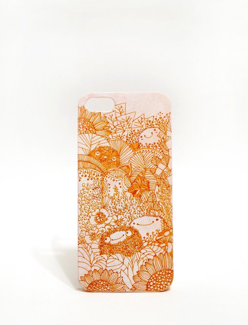 [秋のエルフ - 手描きシリーズ] iPhoneの携帯電話のシェル - スマホケース - プラスチック ブラウン