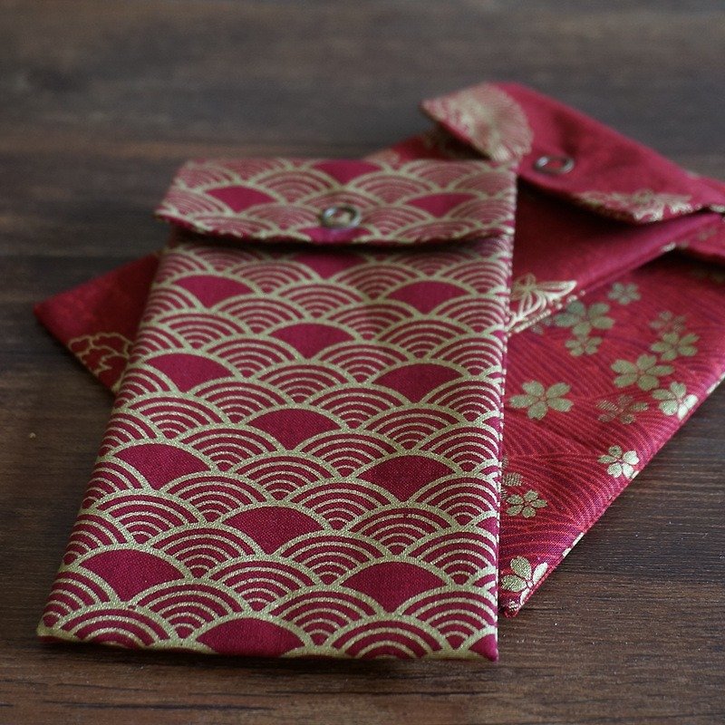 Hand made cloth red envelopes and wind gilding original blessing bags treasure bag pouch - Other - Other Materials Red
